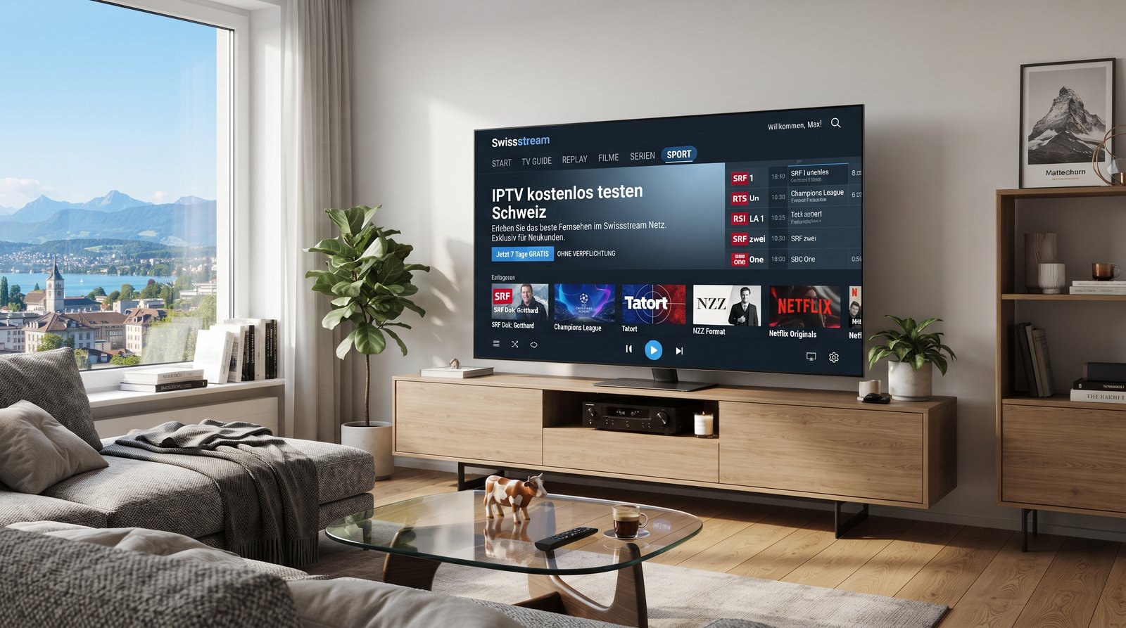 IPTV kostenlos testen Schweiz mit Swissstream
